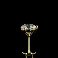 14K Yellow Gold Round Cut Martini Set Lab Diamond Stud Earrings - 1.49 Carat Total Weight with E-F Color and VS1 Clarity - Covaloro Fine Jewelry