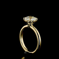 14K Yellow Gold Round Cut Solitaire Ring with 2.14 Carat Lab Grown Diamond - E-F Color VS1 Clarity - Covaloro Fine Jewelry