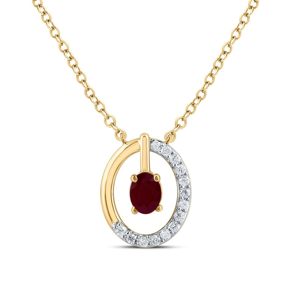 14K Yellow Gold Round Diamond 18-Inch Necklace - 1/3 Carat Total Diamond Weight