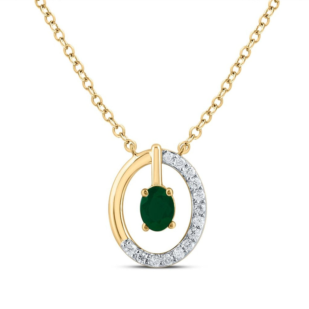 14K Yellow Gold Round Diamond 18-Inch Necklace - 1/4 Carat Total Diamond Weight