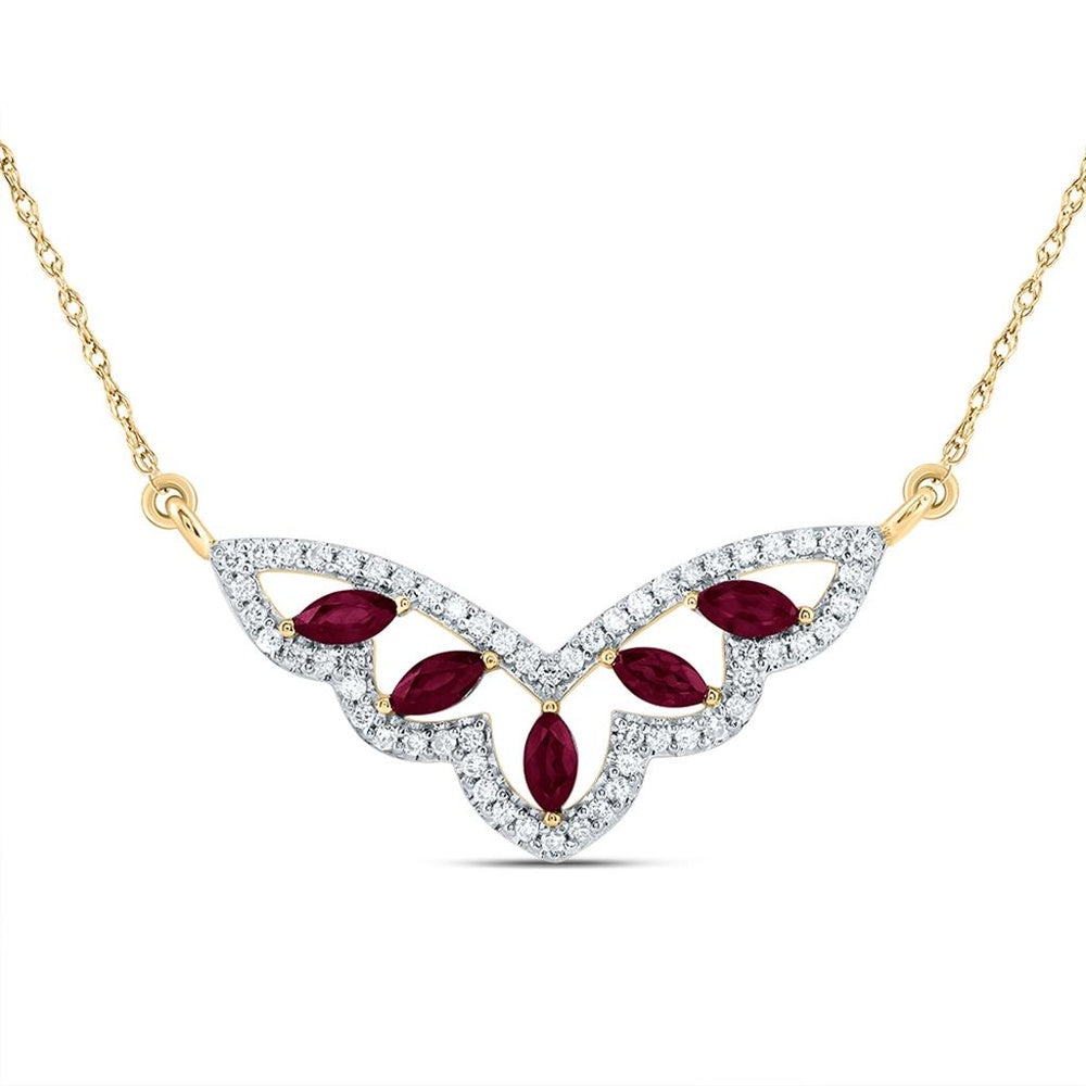 14K Yellow Gold Round Diamond 18-Inch Necklace - 3/4 Carat Total Diamond Weight