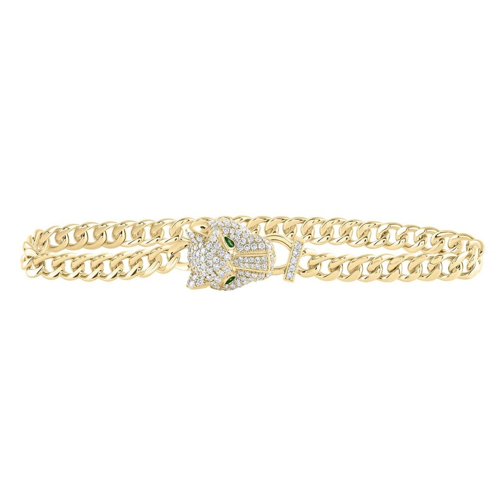 14K Yellow Gold Round Diamond Bracelet - 1 1/4 Carat Total Diamond Weight