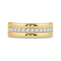 14K Yellow Gold Round Diamond Bridal Ring - 1/2 Carat Total Diamond Weight