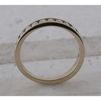 14K Yellow Gold Round Diamond Bridal Ring - 1/2 Carat Total Diamond Weight