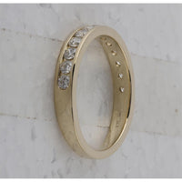 14K Yellow Gold Round Diamond Bridal Ring - 1/2 Carat Total Diamond Weight