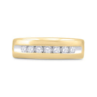 14K Yellow Gold Round Diamond Bridal Ring - 1/2 Carat Total Diamond Weight