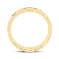 14K Yellow Gold Round Diamond Bridal Ring - 1/2 Carat Total Diamond Weight