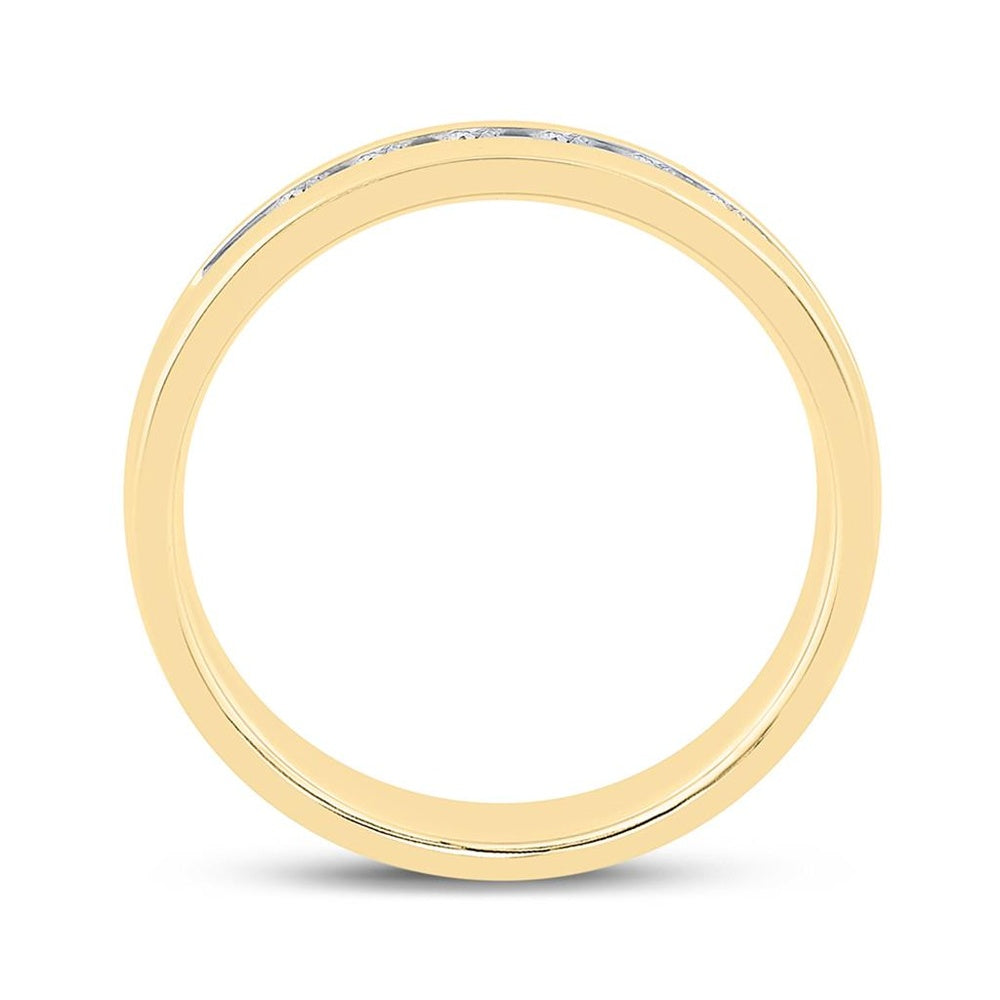 14K Yellow Gold Round Diamond Bridal Ring - 1/2 Carat Total Diamond Weight