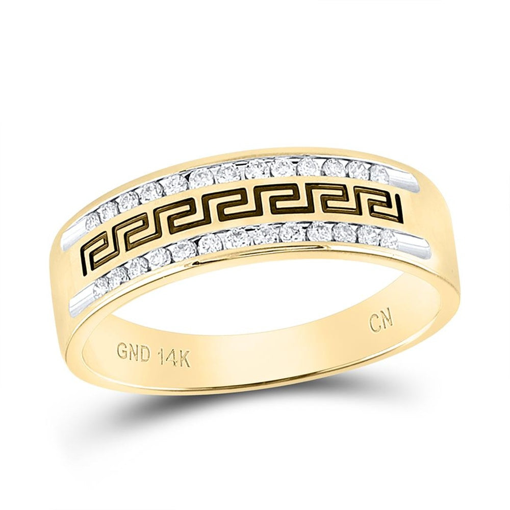 14K Yellow Gold Round Diamond Bridal Ring - 1/4 Carat Total Diamond Weight