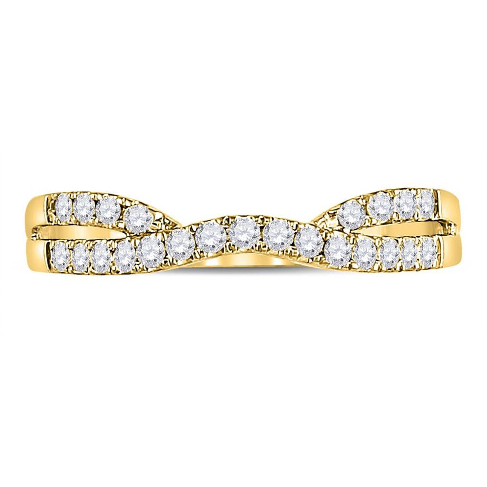 14K Yellow Gold Round Diamond Bridal Ring - 1/4 Carat Total Diamond Weight