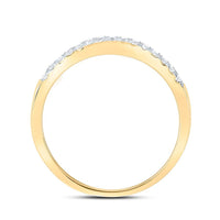 14K Yellow Gold Round Diamond Bridal Ring - 1/4 Carat Total Diamond Weight