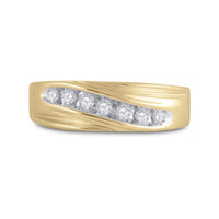 14K Yellow Gold Round Diamond Bridal Ring - 1/4 Carat Total Diamond Weight