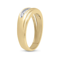 14K Yellow Gold Round Diamond Bridal Ring - 1/4 Carat Total Diamond Weight