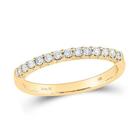14K Yellow Gold Round Diamond Bridal Ring - 1/4 Carat Total Diamond Weight