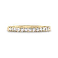 14K Yellow Gold Round Diamond Bridal Ring - 1/4 Carat Total Diamond Weight