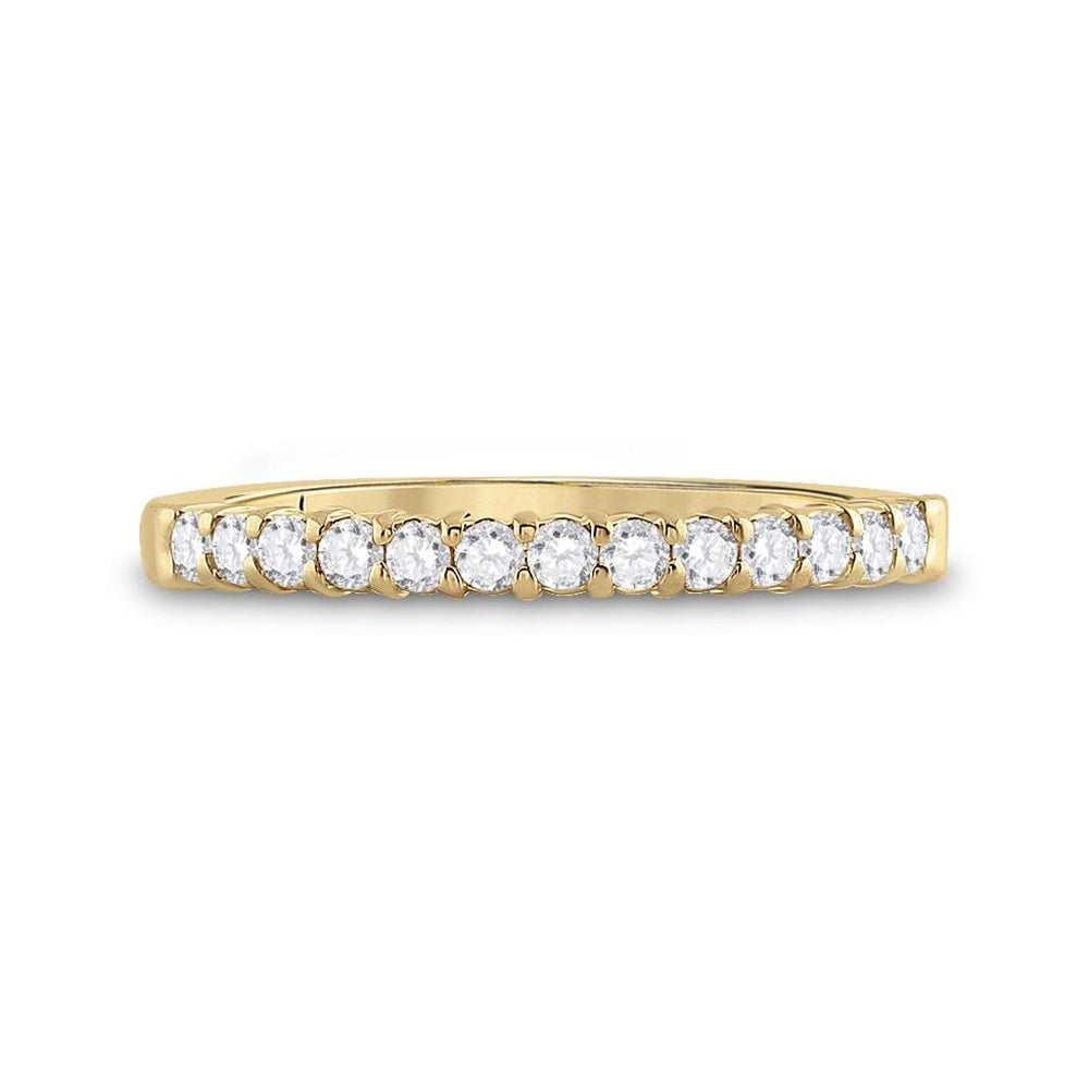 14K Yellow Gold Round Diamond Bridal Ring - 1/4 Carat Total Diamond Weight
