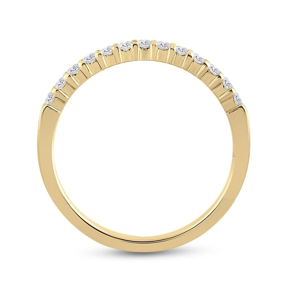 14K Yellow Gold Round Diamond Bridal Ring - 1/4 Carat Total Diamond Weight