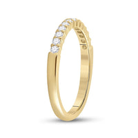 14K Yellow Gold Round Diamond Bridal Ring - 1/4 Carat Total Diamond Weight