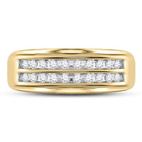 14K Yellow Gold Round Diamond Bridal Ring - 1/4 Carat Total Diamond Weight
