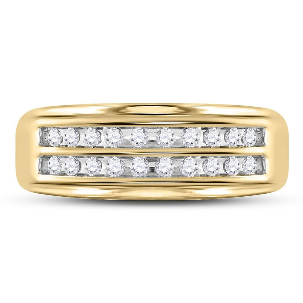 14K Yellow Gold Round Diamond Bridal Ring - 1/4 Carat Total Diamond Weight