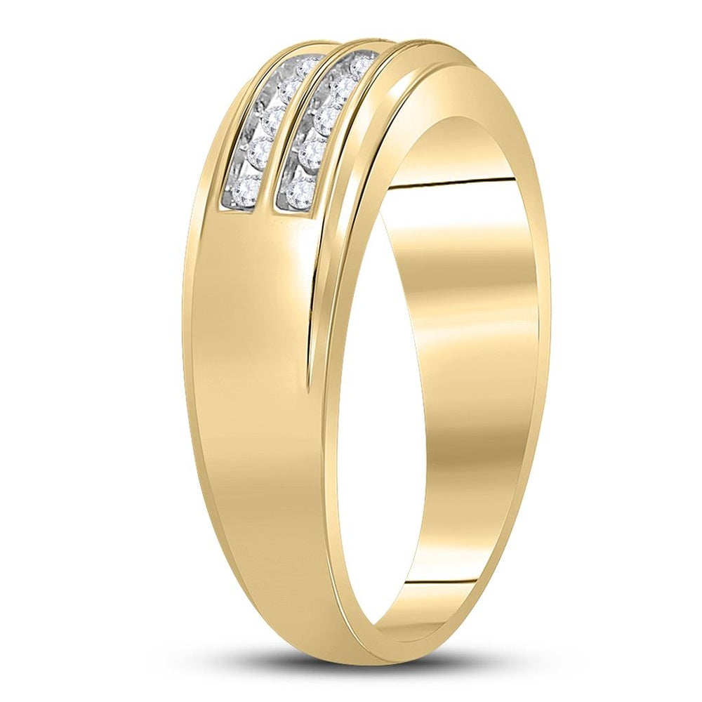 14K Yellow Gold Round Diamond Bridal Ring - 1/4 Carat Total Diamond Weight