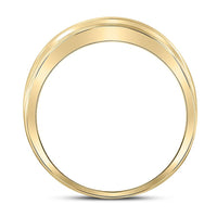 14K Yellow Gold Round Diamond Bridal Ring - 1/4 Carat Total Diamond Weight