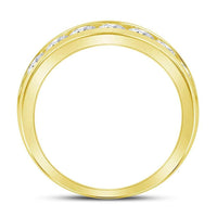 14K Yellow Gold Round Diamond Bridal Ring - 1 and 1/2 Carat Total Diamond Weight