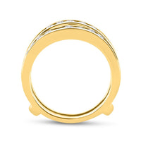 14K Yellow Gold Round Diamond Bridal Ring - 1 Carat Total Diamond Weight