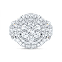 14K Yellow Gold Round Diamond Bridal Ring - 3 Carat Total Diamond Weight