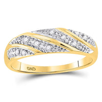 14K Yellow Gold Round Diamond Bridal Ring Set - 1/3 Carat Total Diamond Weight