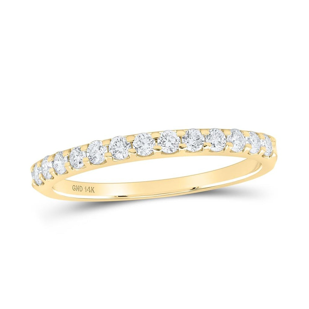 14K Yellow Gold Round Diamond Bridal Ring Set - 1/4 Carat Total Diamond Weight