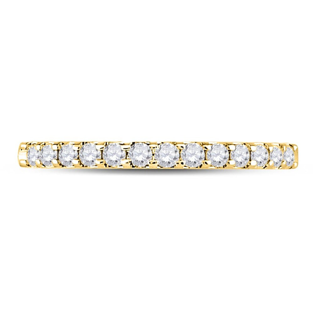 14K Yellow Gold Round Diamond Bridal Ring Set - 1/4 Carat Total Diamond Weight