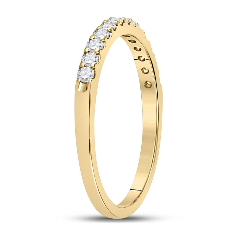 14K Yellow Gold Round Diamond Bridal Ring Set - 1/4 Carat Total Diamond Weight