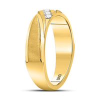 14K Yellow Gold Round Diamond Bridal Ring Set - 1/6 Carat Total Diamond Weight