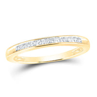 14K Yellow Gold Round Diamond Bridal Ring Set - 1/6 Carat Total Diamond Weight
