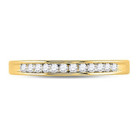 14K Yellow Gold Round Diamond Bridal Ring Set - 1/6 Carat Total Diamond Weight