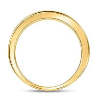14K Yellow Gold Round Diamond Bridal Ring Set - 1/6 Carat Total Diamond Weight