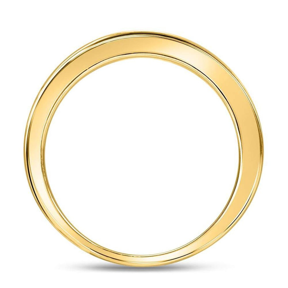 14K Yellow Gold Round Diamond Bridal Ring Set - 1/6 Carat Total Diamond Weight