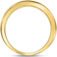 14K Yellow Gold Round Diamond Channel Set Wedding Band - 1/2 Carat Total Diamond Weight