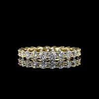 14K Yellow Gold Round Diamond Eternity Band with 22 Prong Set Brilliant Cut Lab Diamonds - 1.82 Carat Total Weight - Covaloro Fine Jewelry