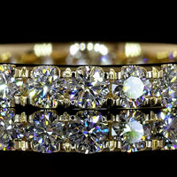 14K Yellow Gold Round Diamond Eternity Band with Pavé Micro Setting - 1.24 Carats Total Carat Weight, 24 Brilliant Cut Lab Grown Diamonds (E-F Color, VS1 Clarity) - Covaloro Fine Jewelry