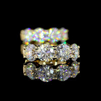14K Yellow Gold Round Diamond Huggie Earrings - 8 Brilliant Cut Lab Grown Diamonds, 2.99 Carats Total Weight, E-F Color VS Clarity - Covaloro Fine Jewelry