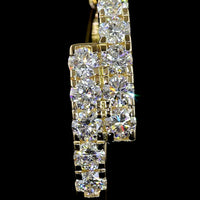 14K Yellow Gold Round Diamond Huggie Earrings with Pavé Micro Setting - 1.26 Carats Total Diamond Weight (Lab Grown, E-F Color, VS2 Clarity) - Covaloro Fine Jewelry