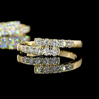 14K Yellow Gold Round Diamond Huggie Earrings with Pavé Micro Setting - 1.26 Carats Total Diamond Weight (Lab Grown, E-F Color, VS2 Clarity) - Covaloro Fine Jewelry