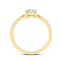 14K Yellow Gold Round Diamond Ring - 1/2 Carat Total Diamond Weight