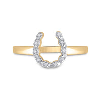 14K Yellow Gold Round Diamond Ring - 1/20 Carat Total Diamond Weight