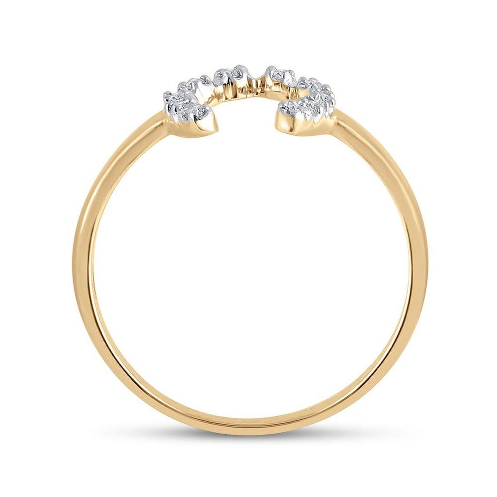 14K Yellow Gold Round Diamond Ring - 1/20 Carat Total Diamond Weight