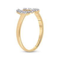 14K Yellow Gold Round Diamond Ring - 1/20 Carat Total Diamond Weight
