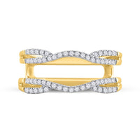 14K Yellow Gold Round Diamond Ring - 1/3 Carat Total Diamond Weight