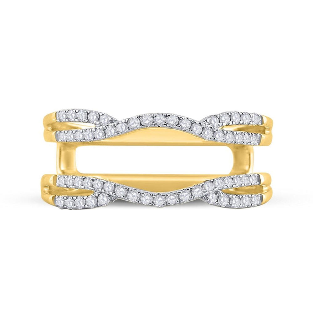 14K Yellow Gold Round Diamond Ring - 1/3 Carat Total Diamond Weight